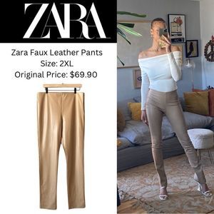 Zara Faux Leather Pants NWOT